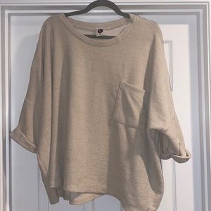Boutique Beige Oversized Sweater